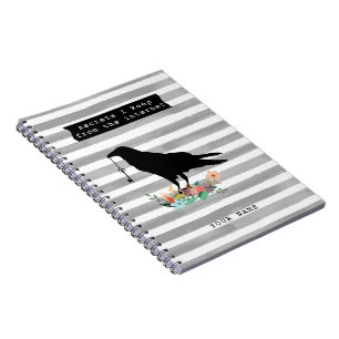 Caderno Espiral Corvo & Chave "Segredos que Guardo da Internet"