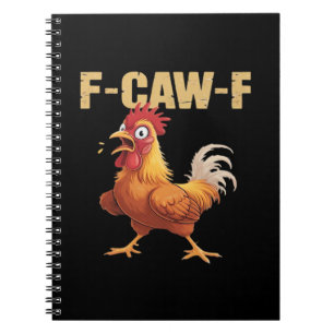 Caderno Espiral Corvo F-Caw-F Humor Gótico Engraçado