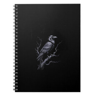 Caderno Espiral Corvo F-Caw-F Pássaro Engraçado Dizendo Humor Meme