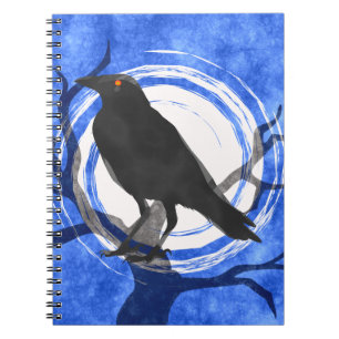 CADERNO ESPIRAL CORVO PRETO