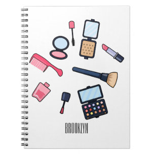 Caderno Espiral Cosméticos / ilustração de desenho animado
