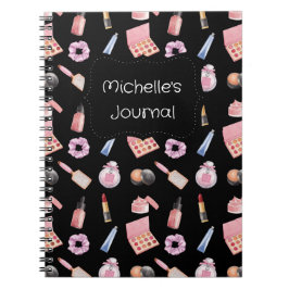 Caderno Espiral Cosmetologia de Padrão de Cosméticos Personalizado