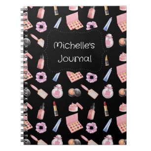 Caderno Espiral Cosmetologia de Padrão de Cosméticos Personalizado