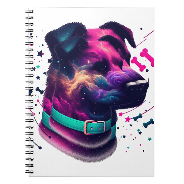 Caderno Espiral Cosmic Canine Graphic Tee (Frente)
