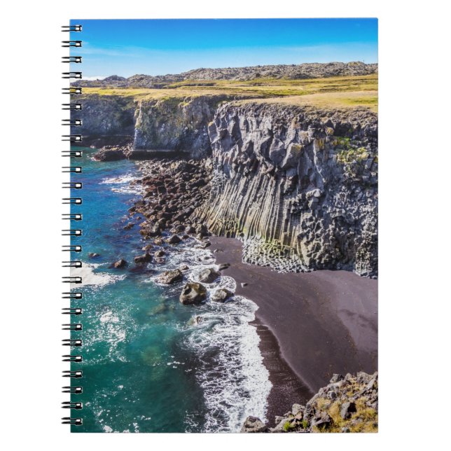 Caderno Espiral Costa Hellnahraun, Islândia (Frente)