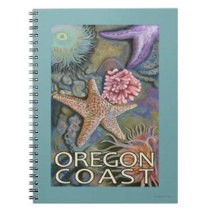 Caderno Espiral Costa Tidepool de Oregon