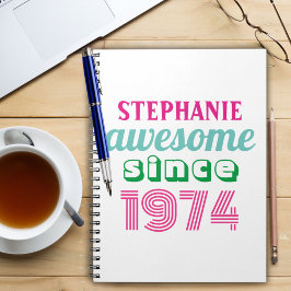 Caderno Espiral Cota de 50 anos engraçada personalizada