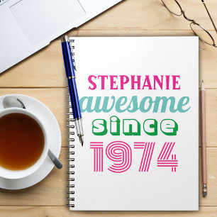 Caderno Espiral Cota de 50 anos engraçada personalizada