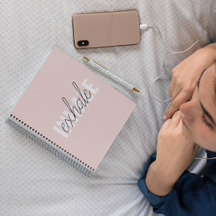 Caderno Espiral Cota de Exalar Rosa Moderno do Pastel