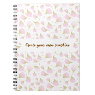 Caderno Espiral Cota de Imagem Personalizada Rosa Espiral Pastel S