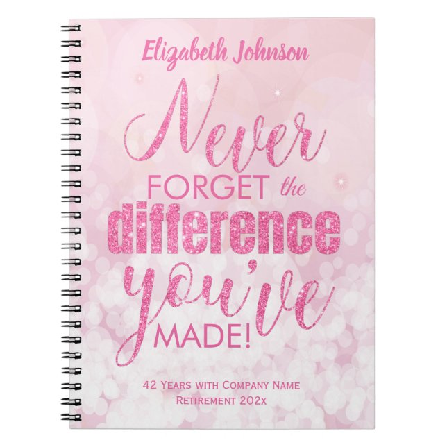 Caderno Espiral Cota de Reforma Personalizada Rosa (Frente)