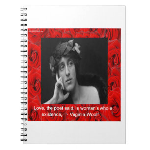 Caderno Espiral Cotação Virginia Woolf & Love