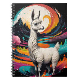 Caderno Espiral "Cotton Candy Llama" Art Spiral Notebook