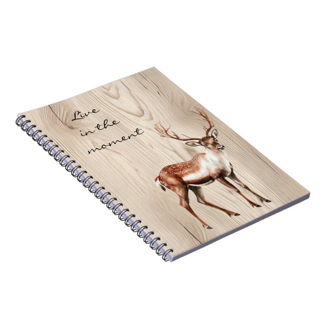 Caderno Espiral Country Faux Wood Deer (Lado Direito)