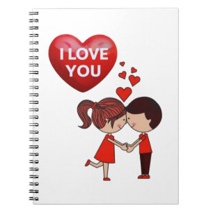 Caderno Espiral couple image in love!