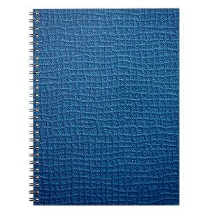 Caderno Espiral Couro azul grosso