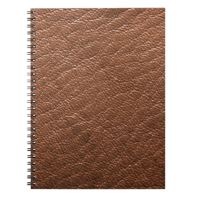 Caderno Espiral Couro castanho (Frente)