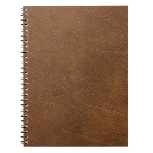 Caderno Espiral Couro castanho
