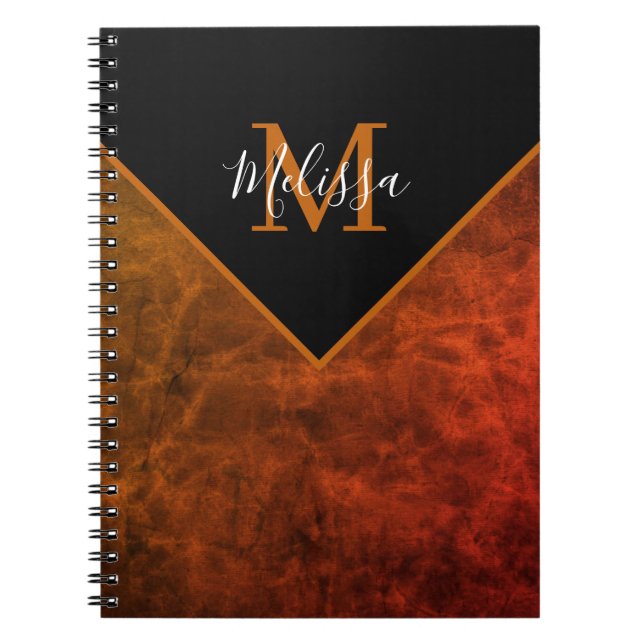 Caderno Espiral Couro cru personalizado personalizado  (Frente)