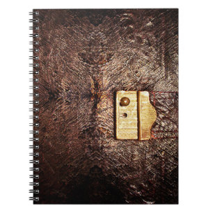 Caderno Espiral couro do vintage