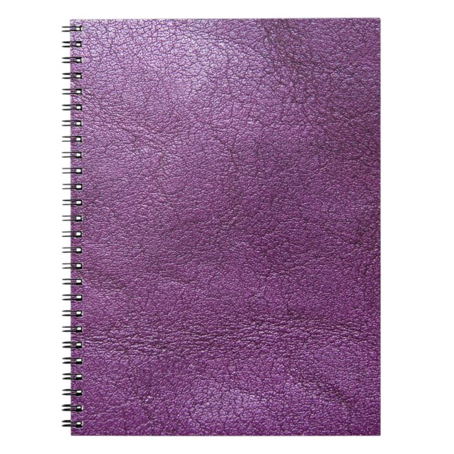 Caderno Espiral couro lavanda (Frente)