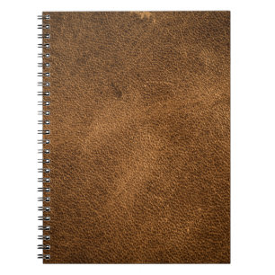 Caderno Espiral Couro Marrom Antigo: Fundo Texturizado