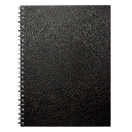 Caderno Espiral Couro Preto