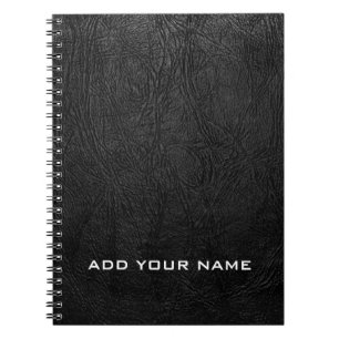 Caderno Espiral Couro preto de Digitas
