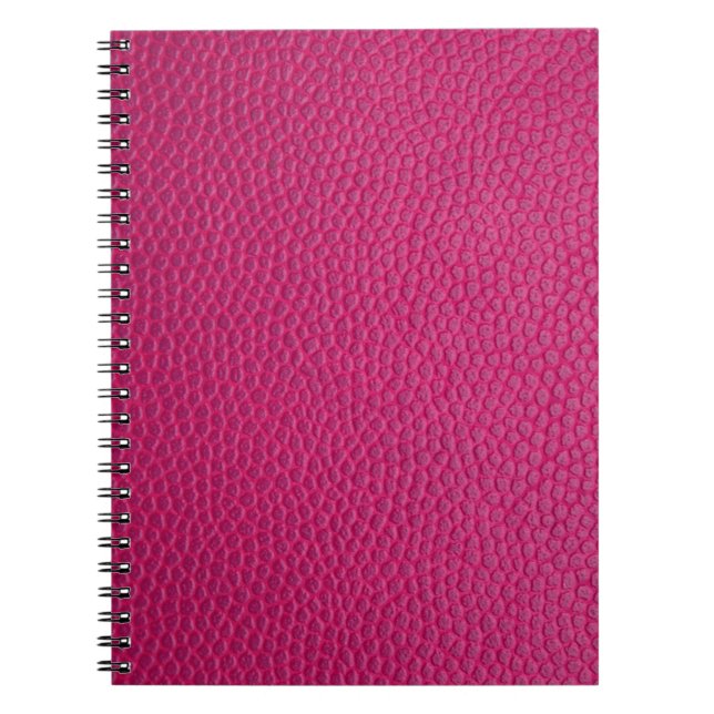 Caderno Espiral Couro rosado (Frente)