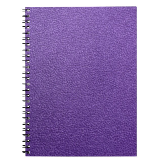 Caderno Espiral Couro roxo (Frente)