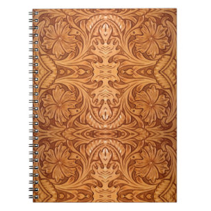 Caderno Espiral Couro russo do sudoeste do país, ao estilo ocident
