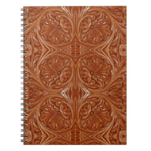 Caderno Espiral couro utilizado ferramentas do país ocidental do