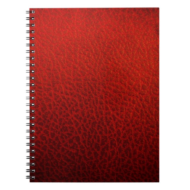 Caderno Espiral Couro vermelho (Frente)