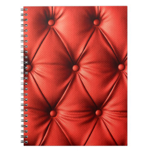 Caderno Espiral Couro vermelho, textura