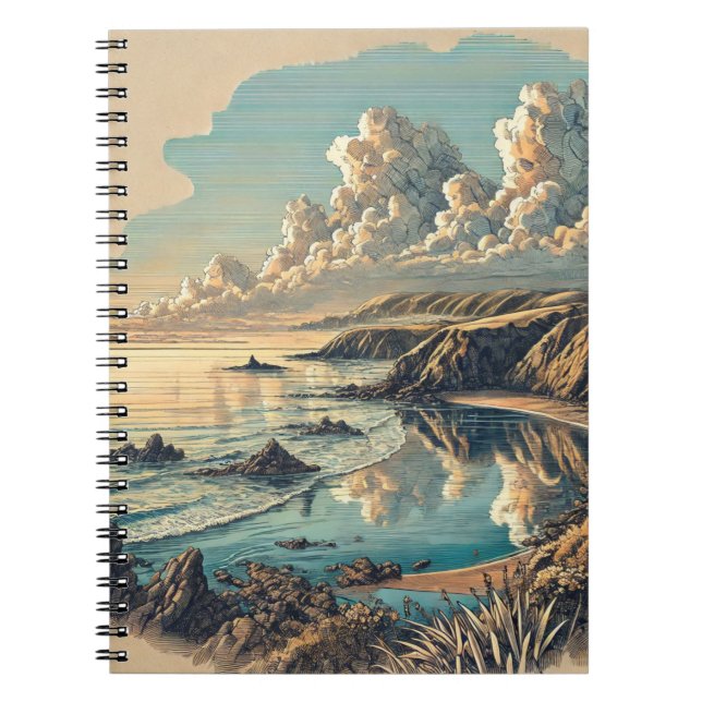 Caderno Espiral Cove oculta | Diário para notebook (Frente)