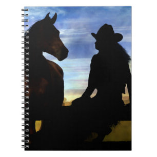 Caderno Espiral Cowgirl e Horse