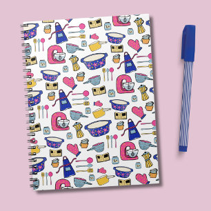 Caderno Espiral Cozinha Brilhante Utensílios Baqueiro De Chef