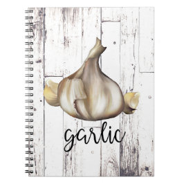 Caderno Espiral Cozinha de Alho Rustico Branco de Fazenda