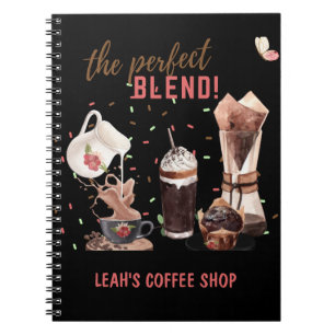 Caderno Espiral ☕ Cozinha de Coffeecore Personalizada Café Café Ca
