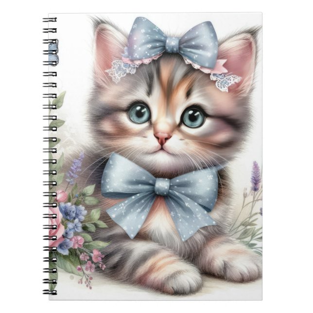 CADERNO ESPIRAL COZINHA DE FLUFFY COM ARCOS E FLORES (Frente)