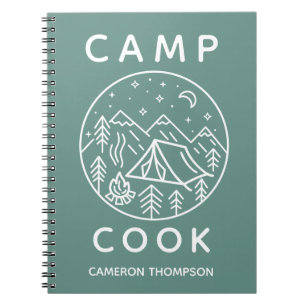 Caderno Espiral Cozinha do Campo de Verão Personalizado Verde