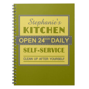 Caderno Espiral Cozinha - nome personalizado - notebook