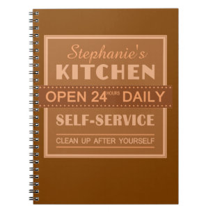 Caderno Espiral Cozinha - nome personalizado - notebook