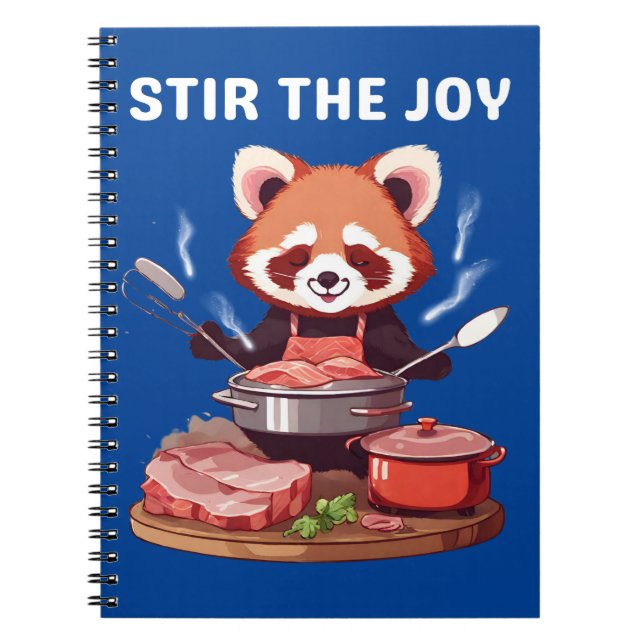 Caderno Espiral Cozinhar Mexer A Alegria (Frente)