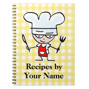 Caderno Espiral Cozinheiro chefe conhecido personalizado dos