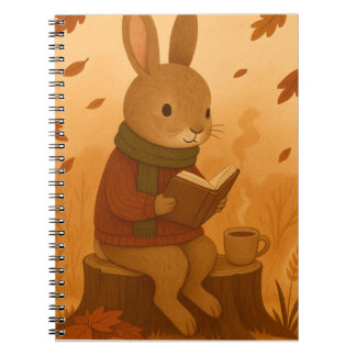 Caderno Espiral Cozy Autumn Bunny