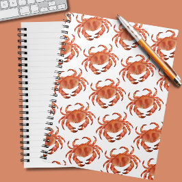 Caderno Espiral Crabs Seaside Pattern
