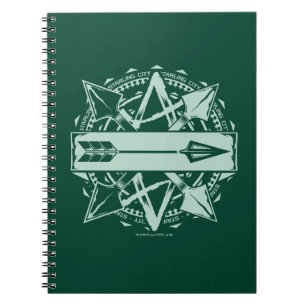 Caderno Espiral Crachá da seta da cidade da seta   Starling