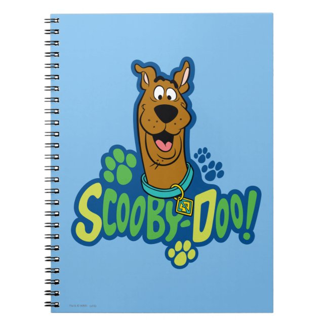 Caderno Espiral Crachá de Caractere de Impressão de Pata Scooby-Do (Frente)