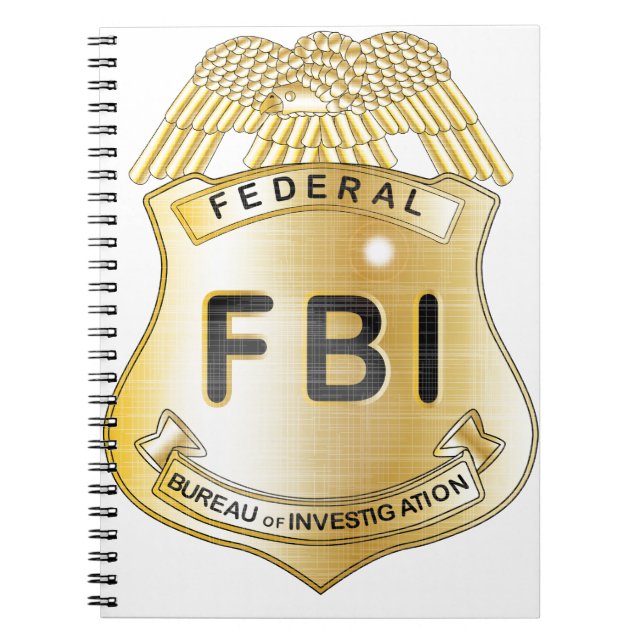 Caderno Espiral CRACHÁ do FBI (Frente)